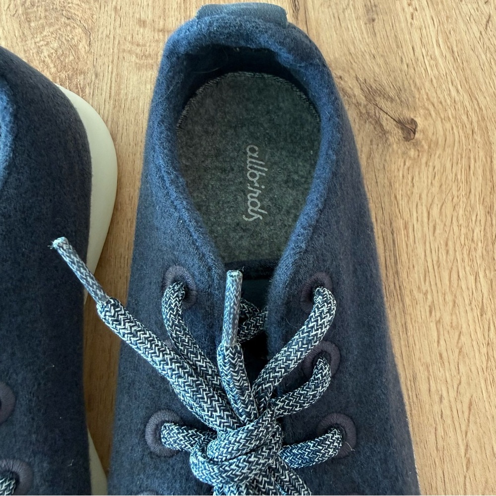 Allbirds Men's Wool Runners - Navy / Cream - Size 9 - Picture 5 of 9
